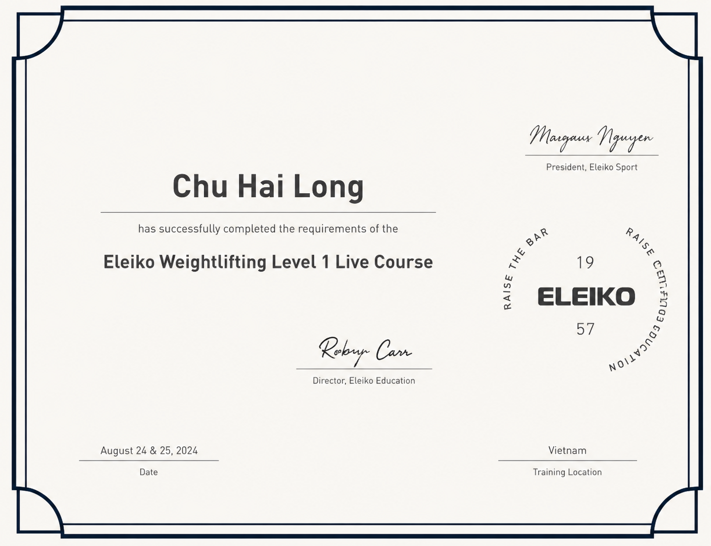 Eleiko Weightlifting Level 1